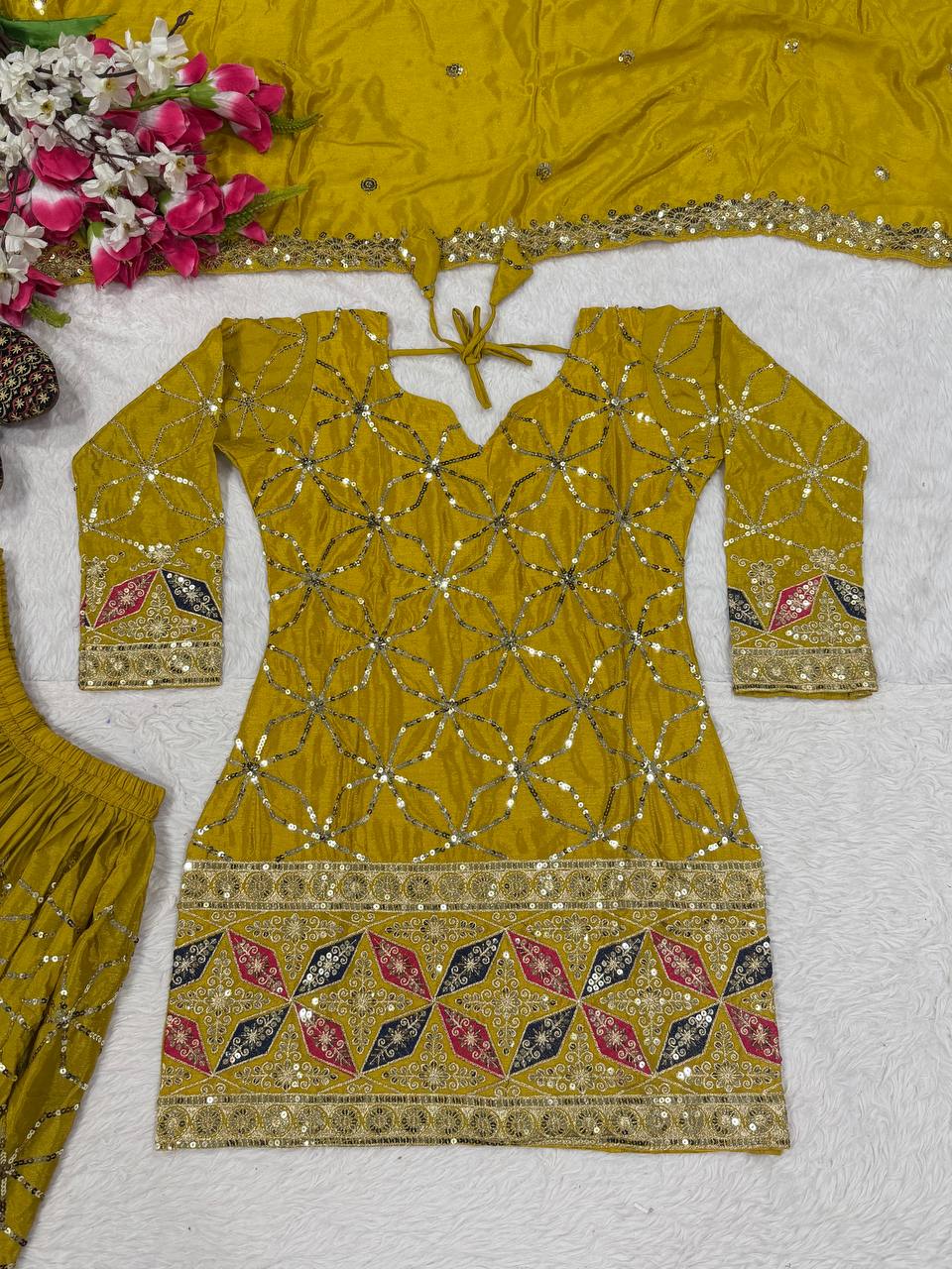 The Sovereign Chartreuse Mirror-Craft Gharara